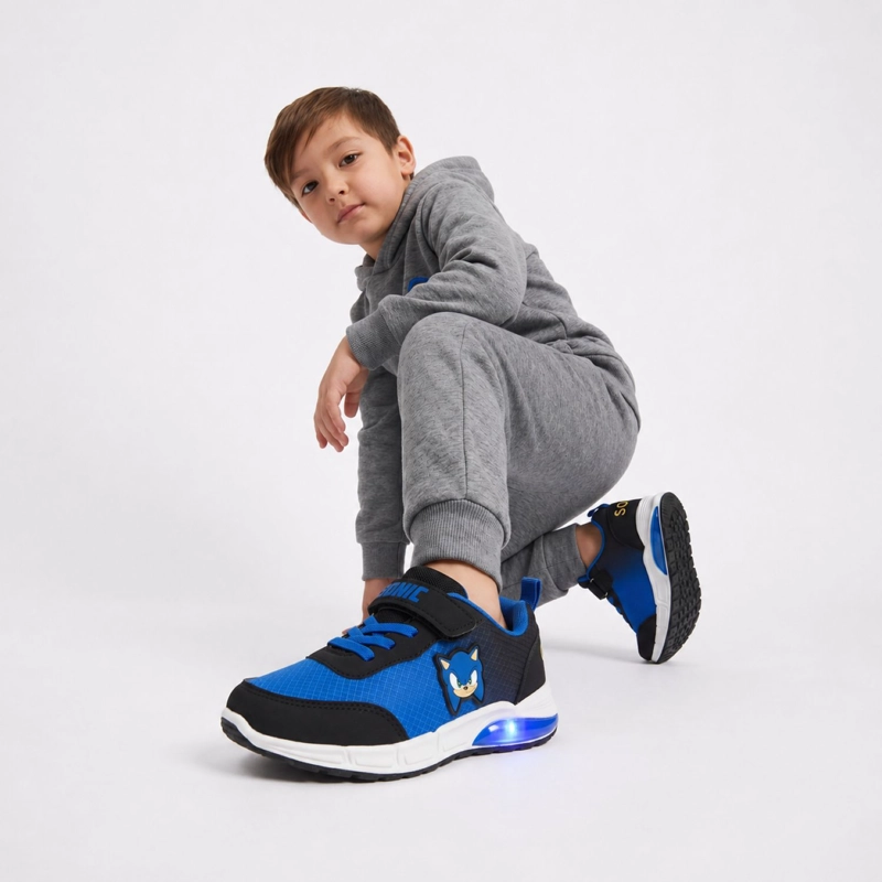 ZAPATILLA LUCES NIÑO SONIC AZUL - 1