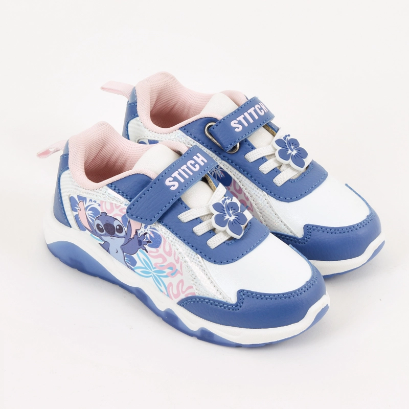 ZAPATILLA LUCES NIÑA STITCH DISNEY FLORES CELESTE - 2