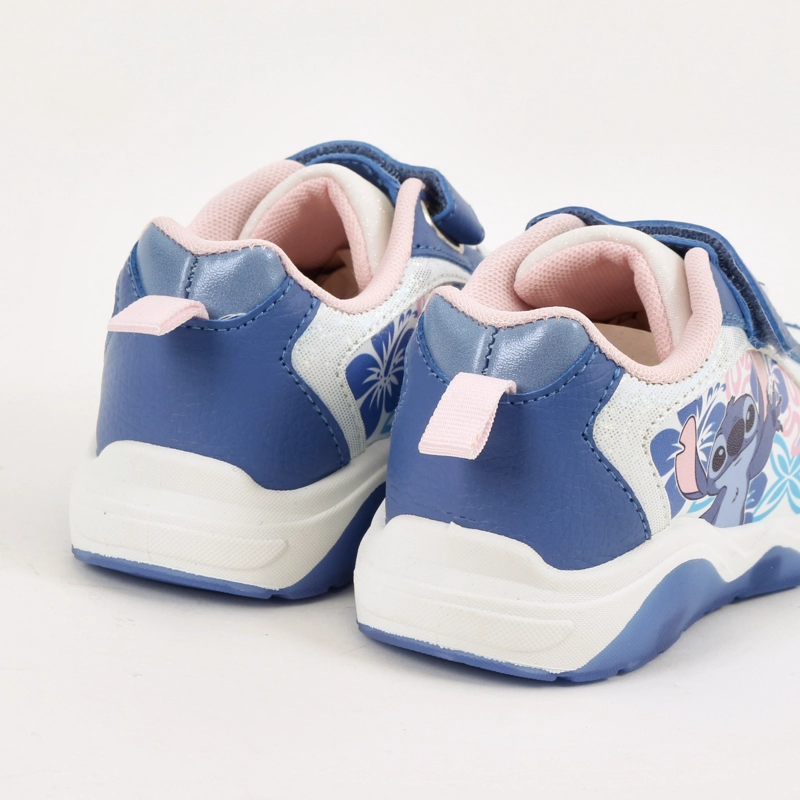 ZAPATILLA LUCES NIÑA STITCH DISNEY FLORES CELESTE - 3