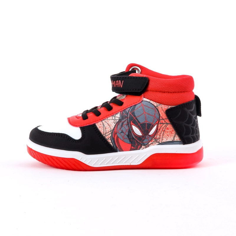 ZAPATILLA LUCES NIÑO SPIDERMAN MARVEL CAÑA ALTA ROJO - 2