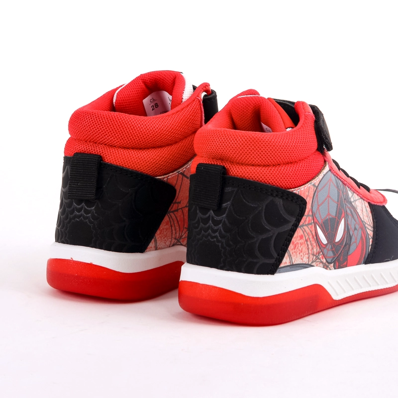 ZAPATILLA LUCES NIÑO SPIDERMAN MARVEL CAÑA ALTA ROJO - 4