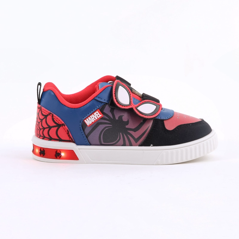 ZAPATILLA LUCES NIÑO SPIDERMAN MARVEL OJOS ROJO - 1