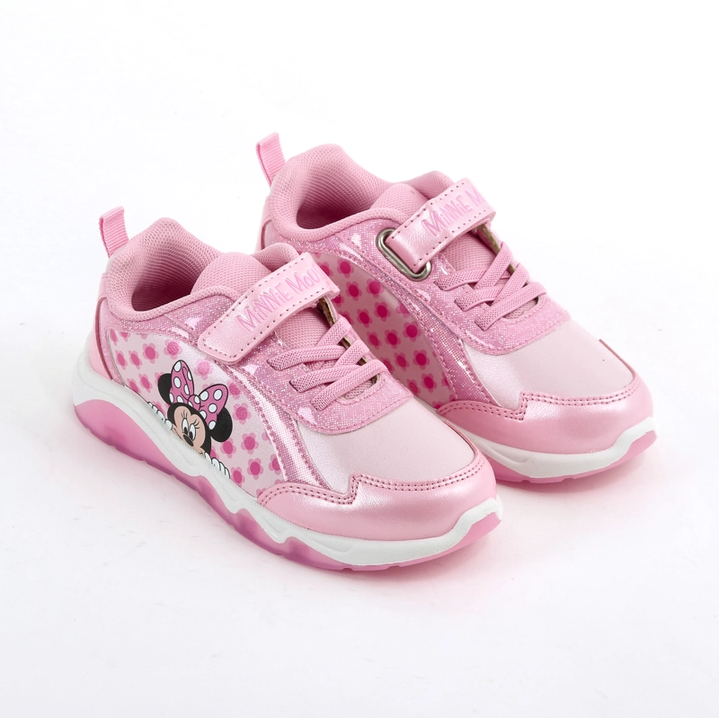 ZAPATILLA LUCES NIÑA MINNIE DISNEY FLORES ROSADO - 2