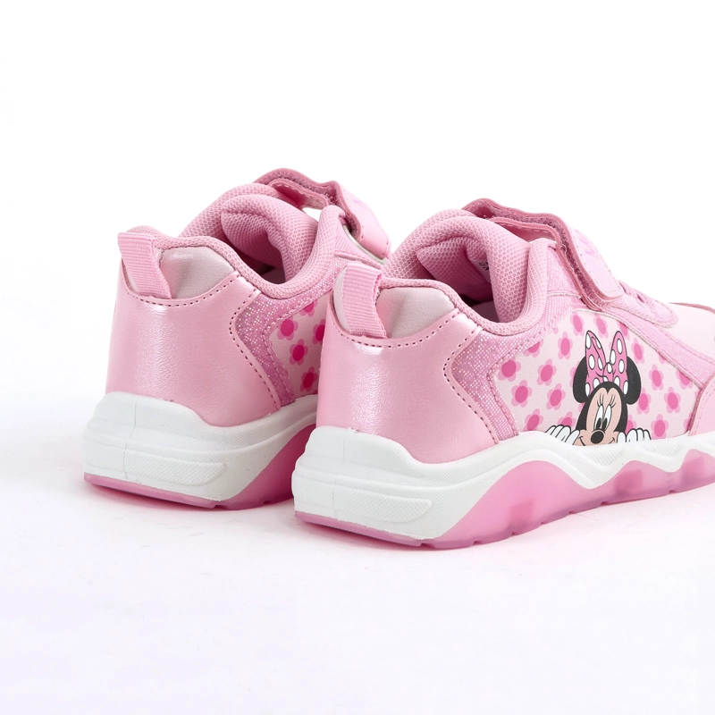 ZAPATILLA LUCES NIÑA MINNIE DISNEY FLORES ROSADO - 3