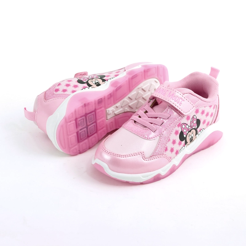 ZAPATILLA LUCES NIÑA MINNIE DISNEY FLORES ROSADO - 4