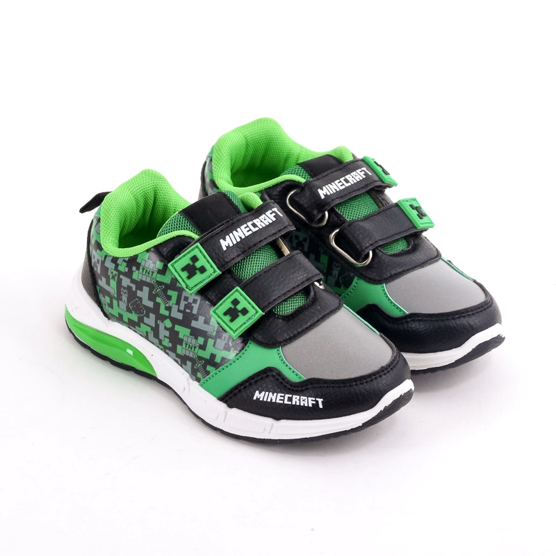 ZAPATILLA LUCES NIÑO MINECRAFT FULL PRINT NEGRO - 2