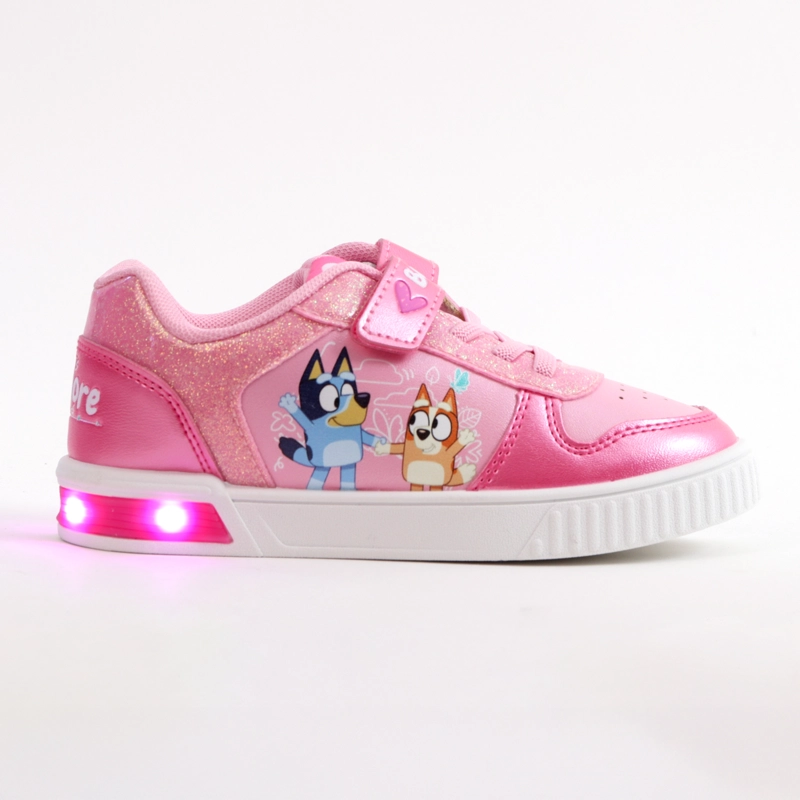 ZAPATILLA LUCES NIÑA BINGO & BLUEY DISEÑO ROSADO - 1