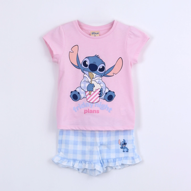 PIJAMA MANGA CORTA NIÑA STITCH DISNEY FRIDAY NIGHT ROSADO - 1