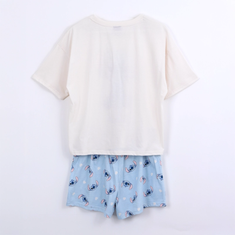 PIJAMA MANGA CORTA MUJER LILO & STITCH DISNEY ALOHA BLANCO - 2