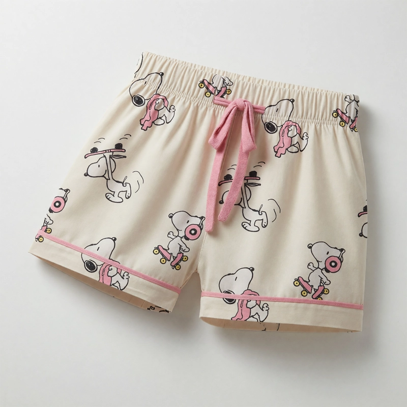 PIJAMA MANGA CORTA MUJER SNOOPY FULL PRINT BLANCO - 5