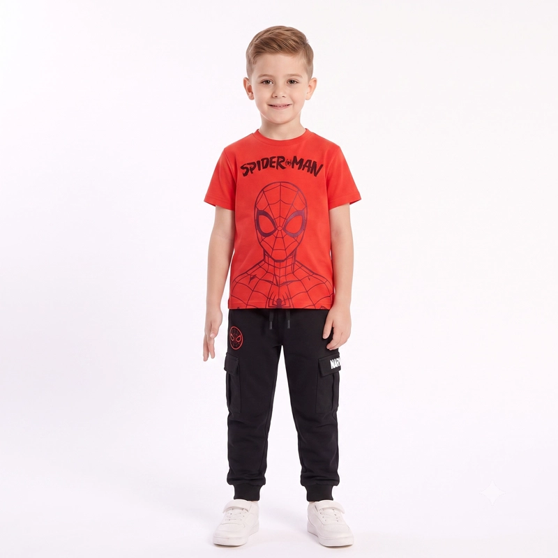 CONJUNTO NIÑO SPIDERMAN MARVEL ESTAMPADO ROJO - 1