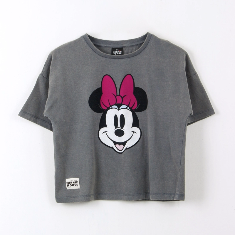 POLERA MANGA CORTA NIÑA MINNIE DISNEY LAVADO GRIS - 1