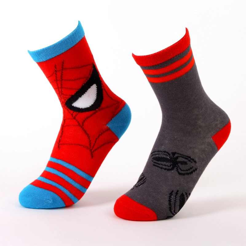 CALCETIN 2P NIÑO SPIDERMAN MARVEL CABEZA ROJO - 1