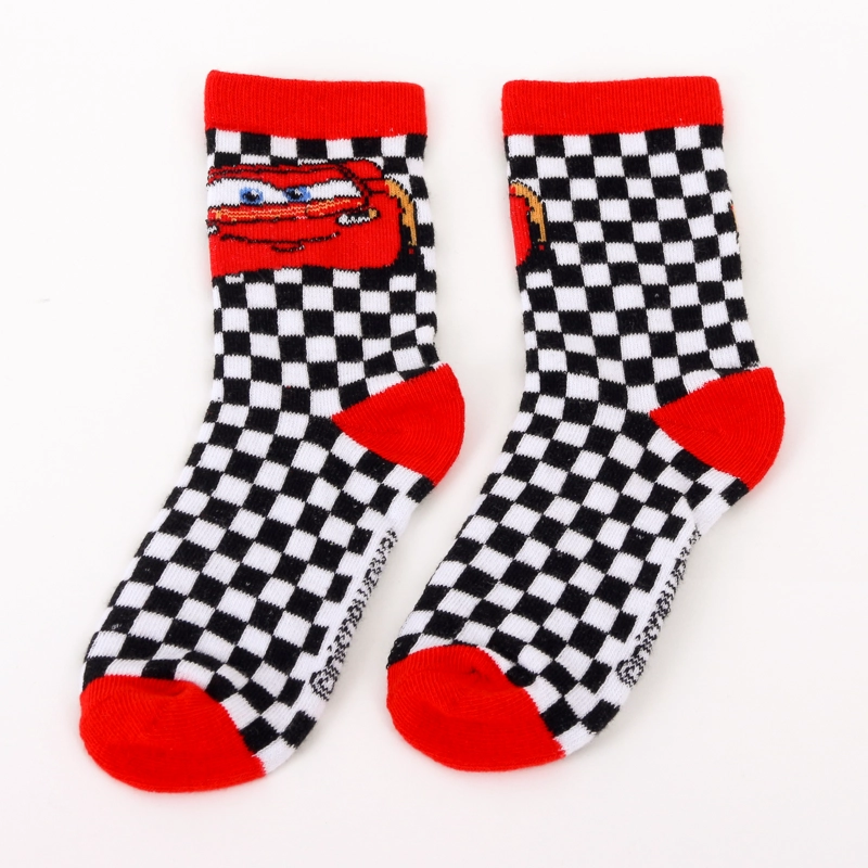 CALCETIN 2P NIÑO CARS DISNEY CUADRILLE ROJO - 2