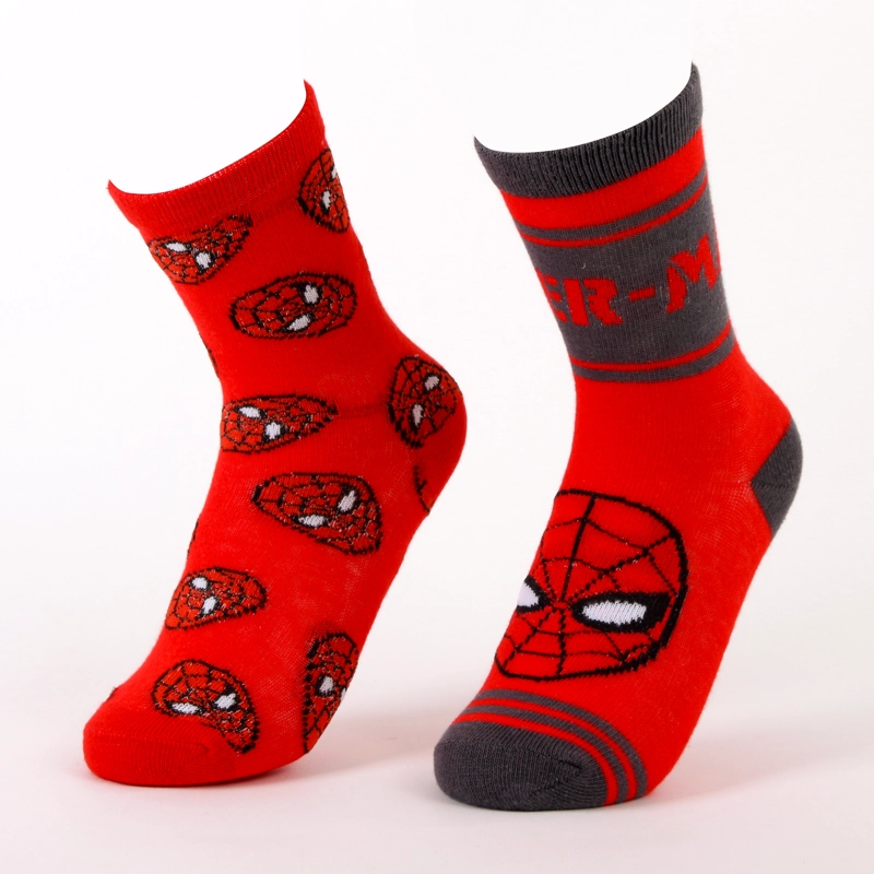 CALCETIN 2P NIÑO SPIDERMAN MARVEL FULL PRINT ROJO - 1