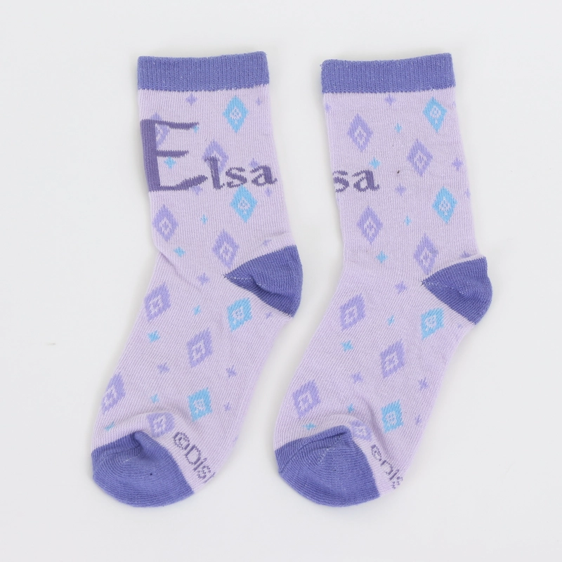CALCETIN 2P NIÑA ELSA DISNEY MORADO - 4