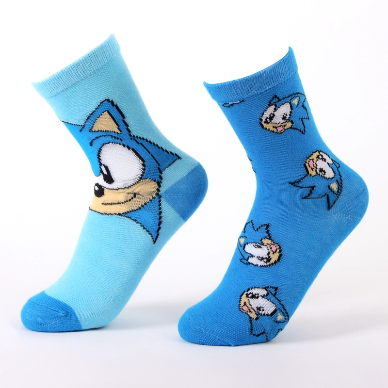 CALCETIN 2P NIÑO SONIC ESTAMPADO CELESTE - 1