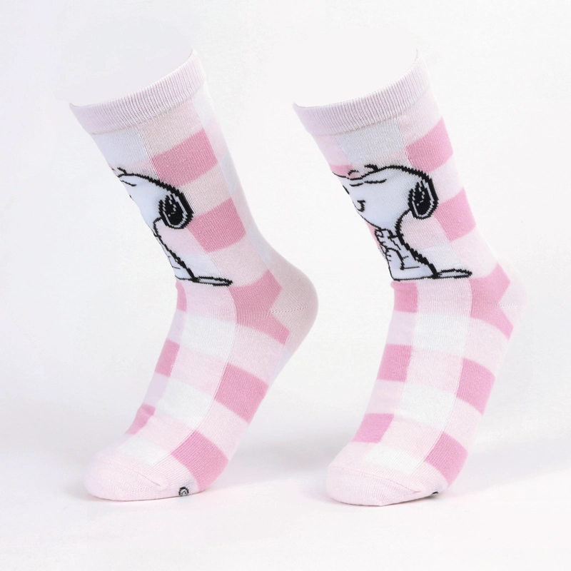 CALCETIN 2P MUJER SNOOPY CUADRILLE ROSADO - 1