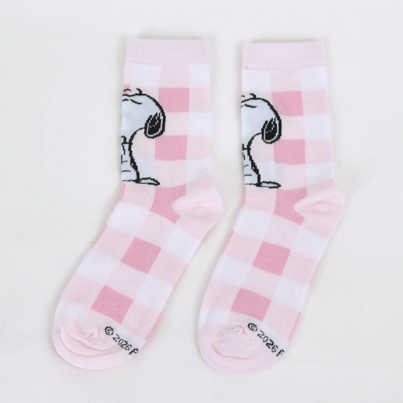 CALCETIN 2P MUJER SNOOPY CUADRILLE ROSADO - 2