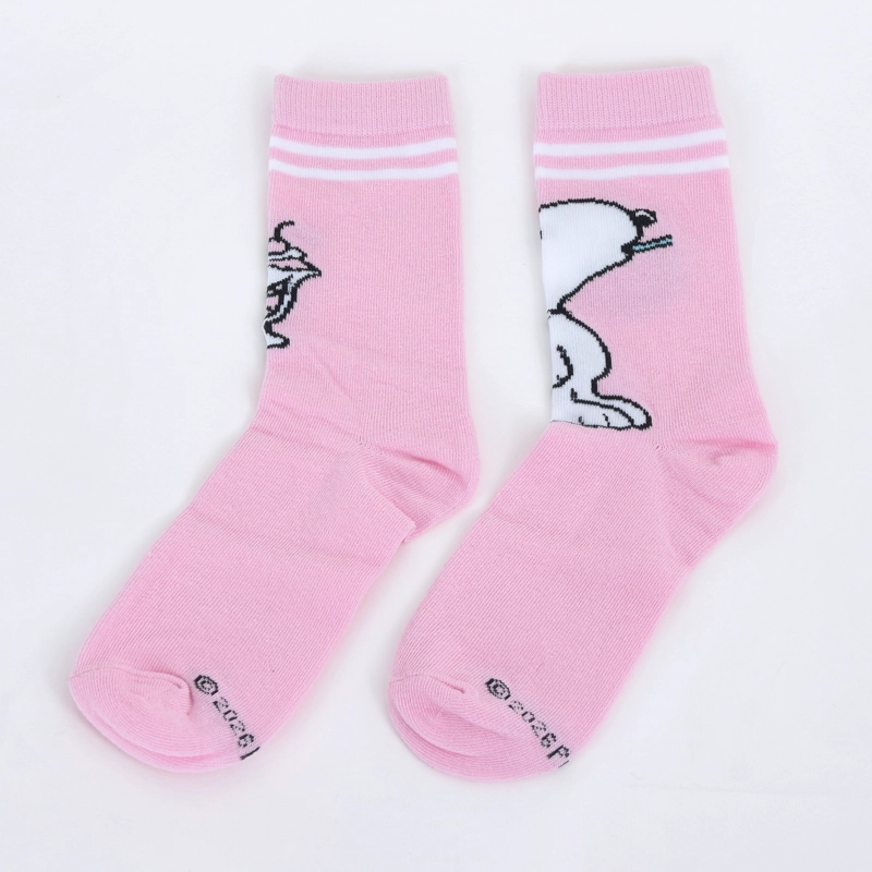 CALCETIN 2P MUJER SNOOPY CUADRILLE ROSADO - 4