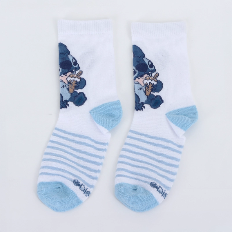 CALCETIN 2P NIÑA LILO & STITCH DISNEY LINEAS CELESTE - 2