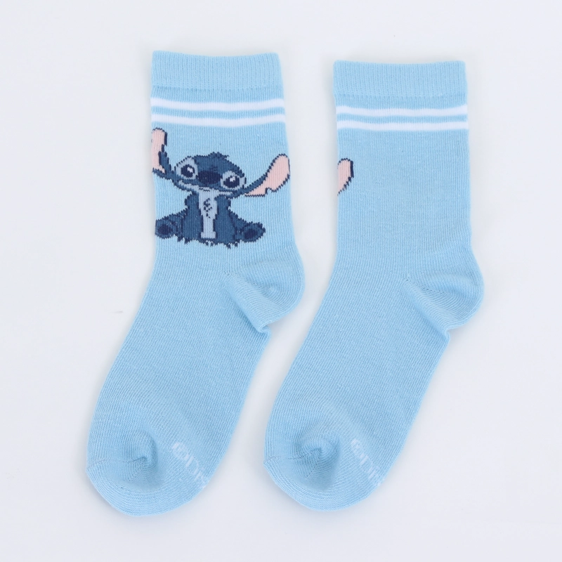 CALCETIN 2P NIÑA LILO & STITCH DISNEY LINEAS CELESTE - 4