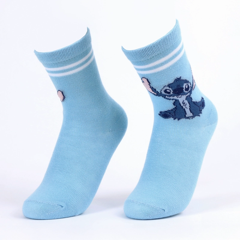 CALCETIN 2P NIÑA LILO & STITCH DISNEY LINEAS CELESTE - 5