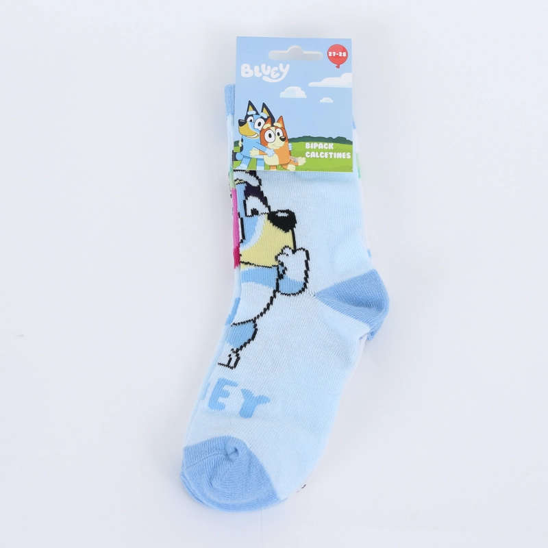CALCETIN 2P NIÑA BLUEY FRUTILLA CELESTE - 3