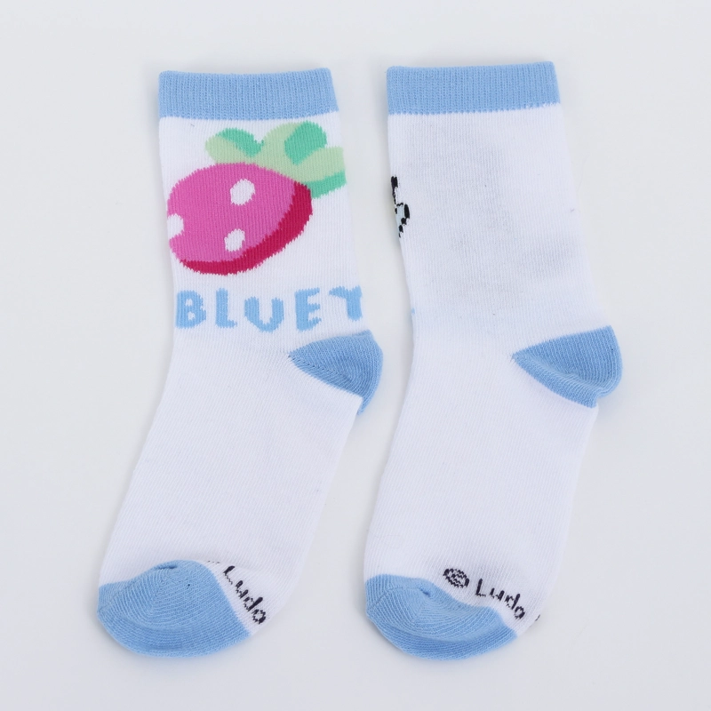 CALCETIN 2P NIÑA BLUEY FRUTILLA CELESTE - 4