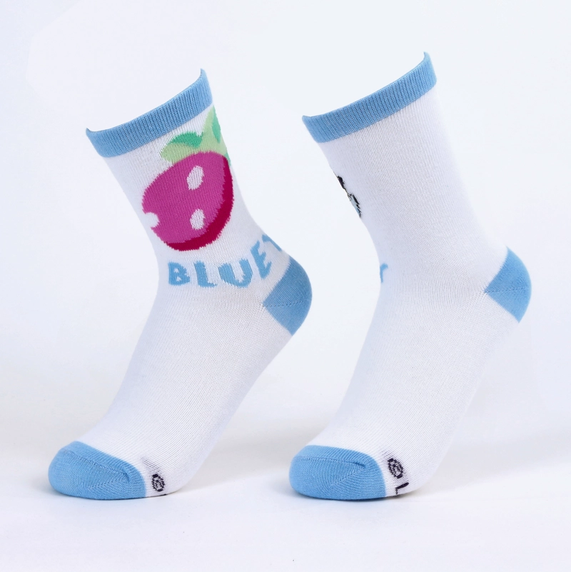 CALCETIN 2P NIÑA BLUEY FRUTILLA CELESTE - 5