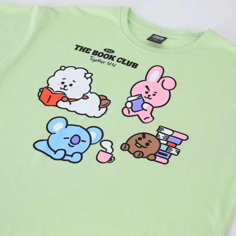 POLERA MANGA CORTA TEEN BT21 VERDE - 4