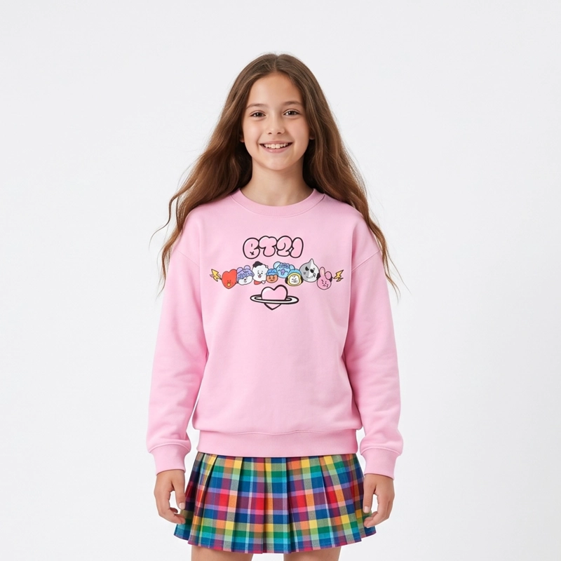 POLERON TEEN BT21 ROSADO - 1