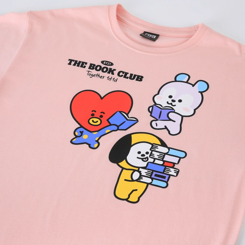 POLERA MANGA CORTA TEEN BT21 ROSADO - 4