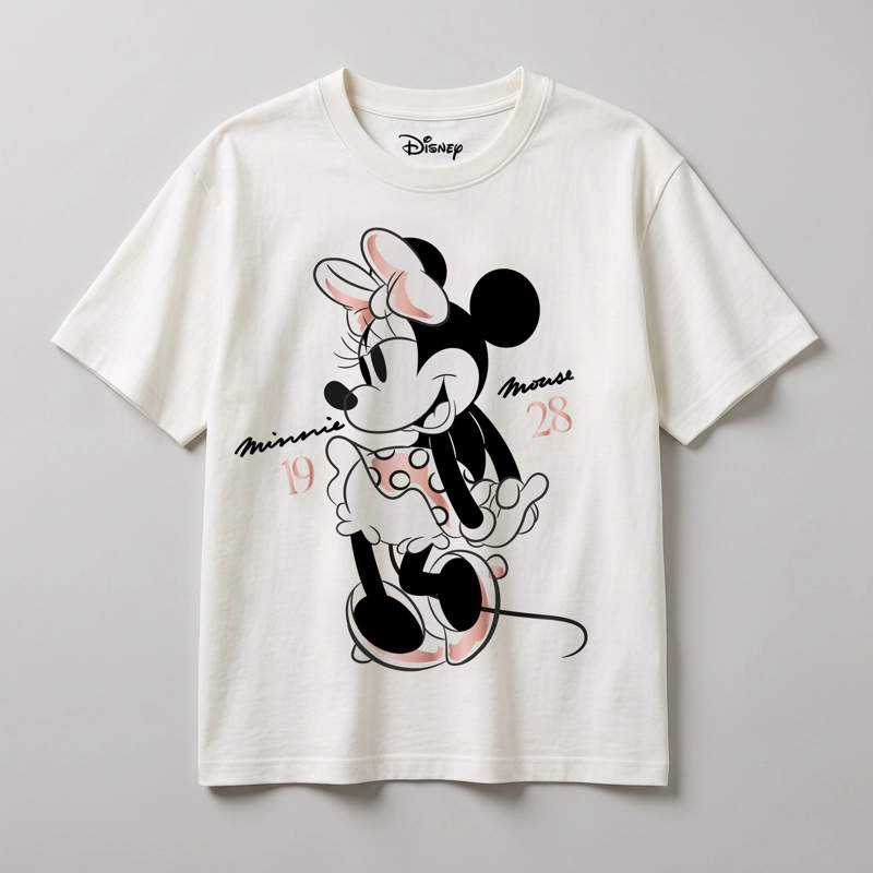 POLERA MANGA CORTA MUJER DISNEY MINNIE PERSONAJE BLANCO - 1