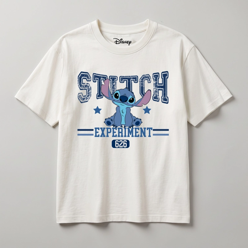 POLERA MANGA CORTA MUJER DISNEY STITCH PERSONAJE BLANCO - 1
