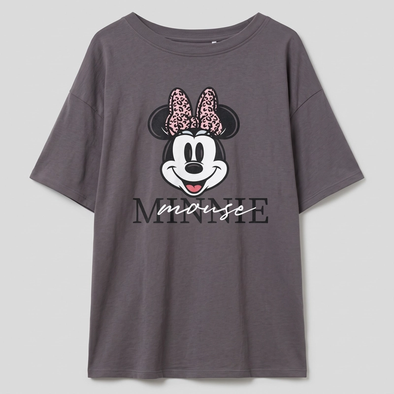POLERA MANGA CORTA MUJER DISNEY MINNIE CARA ACERO - 1