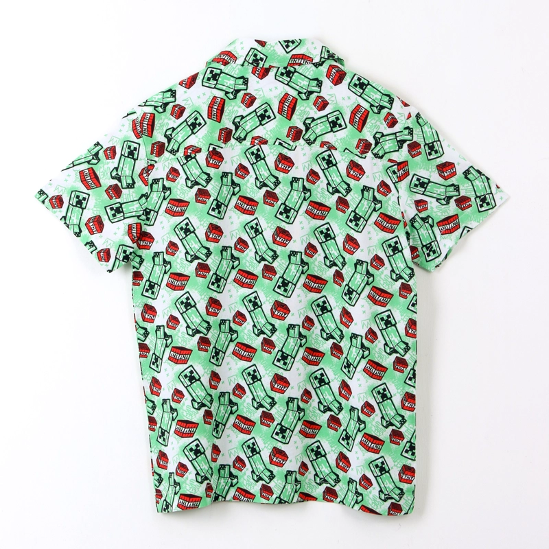 CAMISA MANGA CORTA NIÑO MINECRAFT VERDE - 2