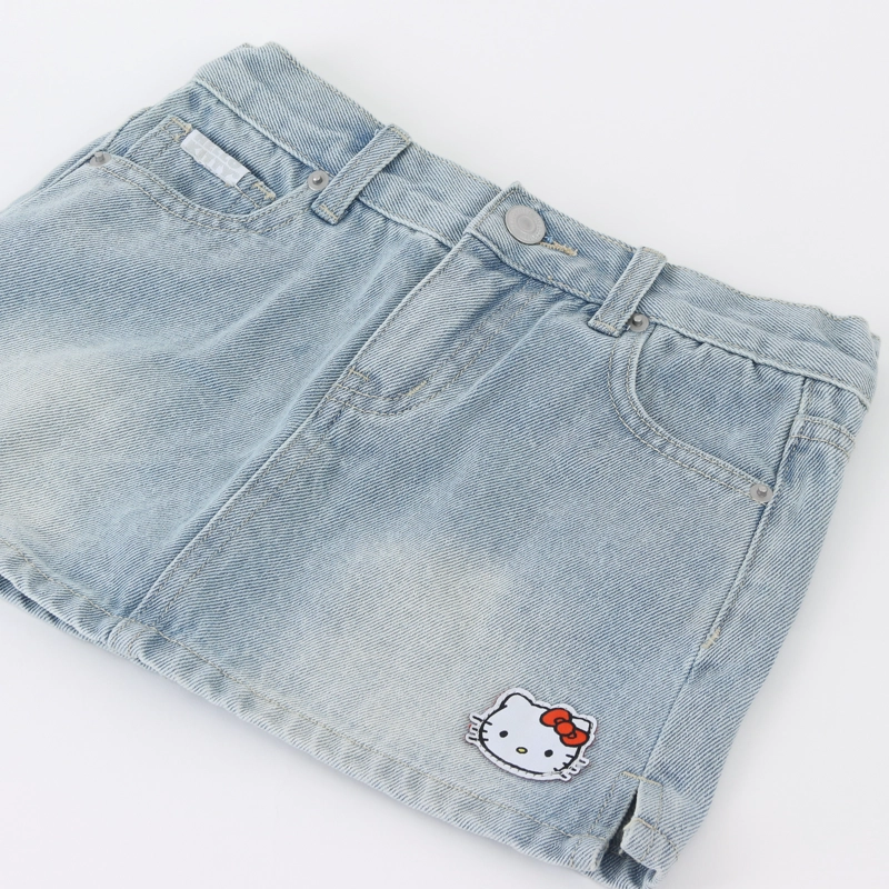 SHORT MEZCLILLA NIÑA HELLO KITTY CELESTE - 3