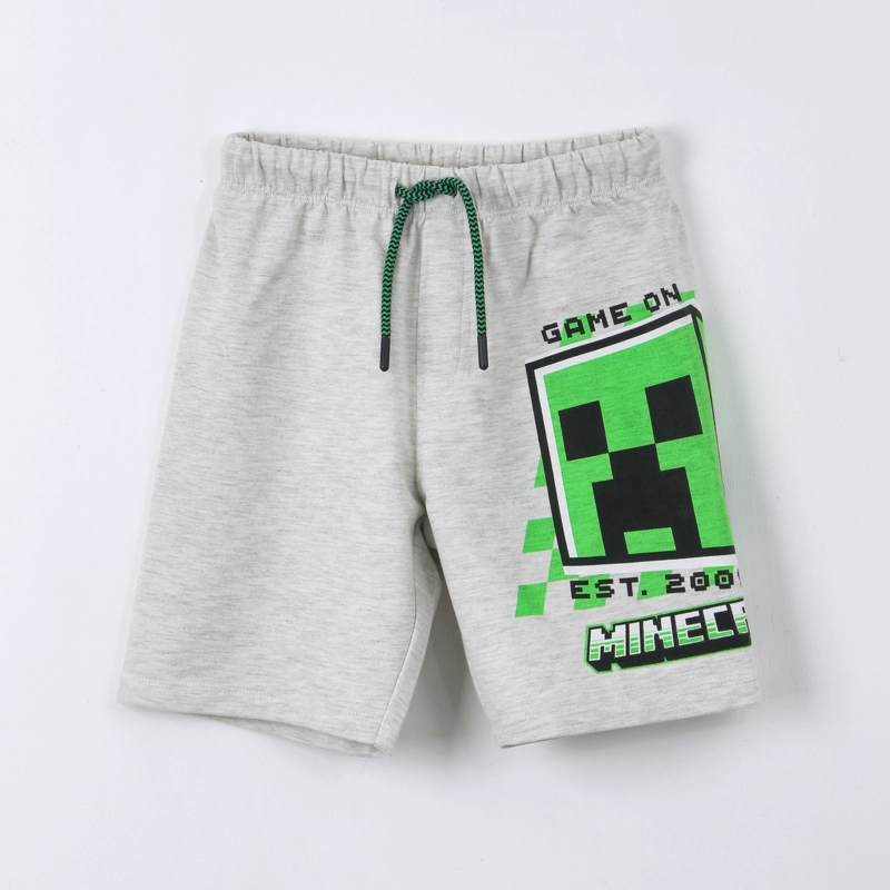 SHORT NIÑO MINECRAFT CREEPER GRIS - 1