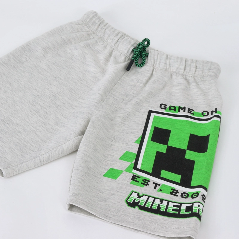 SHORT NIÑO MINECRAFT CREEPER GRIS - 3