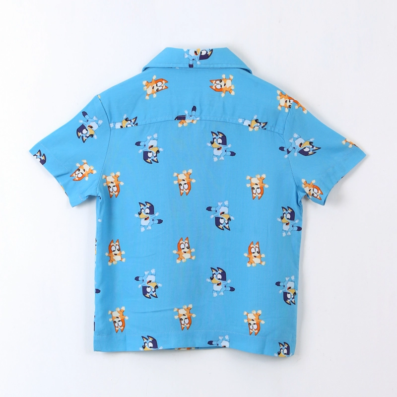 CAMISA MANGA CORTA NIÑO BLUEY CELESTE - 2