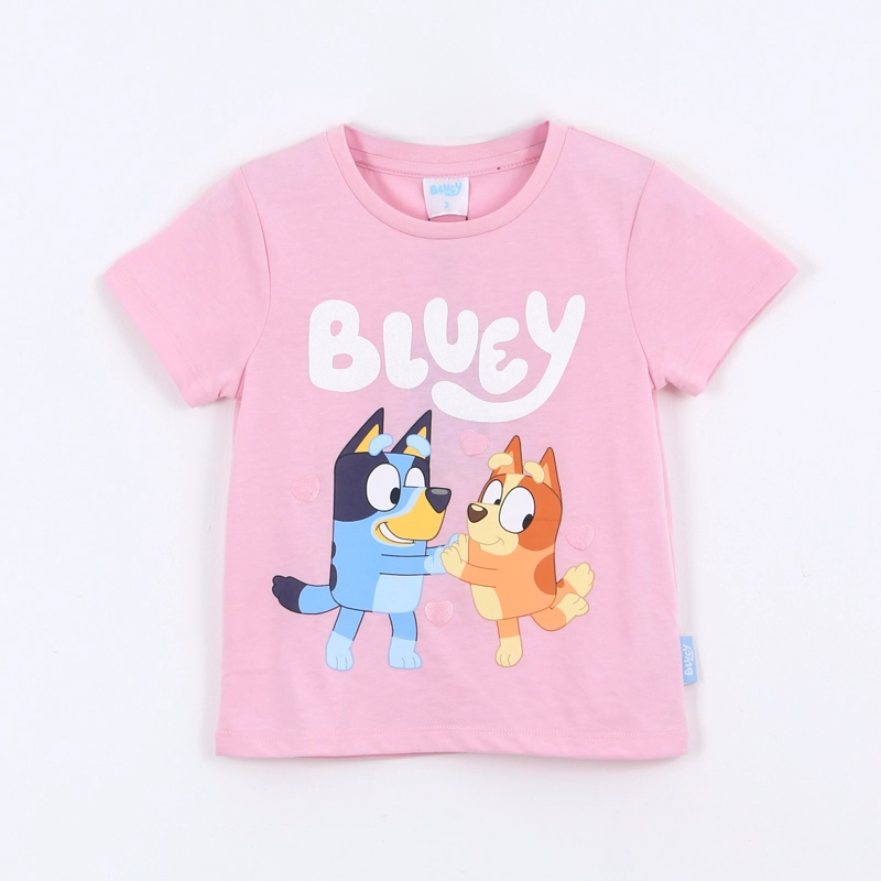 POLERA MANGA CORTA NINA BINGO & BLUEY ROSADO 3