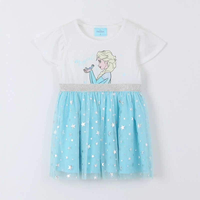 VESTIDO TUL NIÑA ELSA FROZEN DISNEY BEIGE - 1