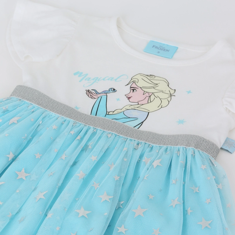 VESTIDO TUL NIÑA ELSA FROZEN DISNEY BEIGE - 3