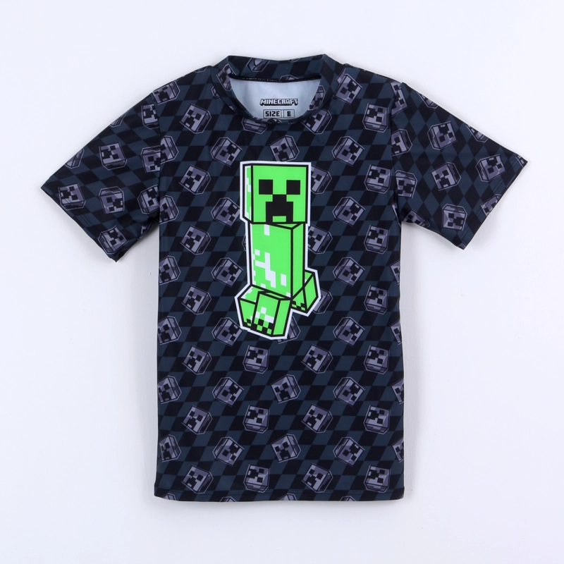POLERA UV NINO MINECRAFT NEGRO 6