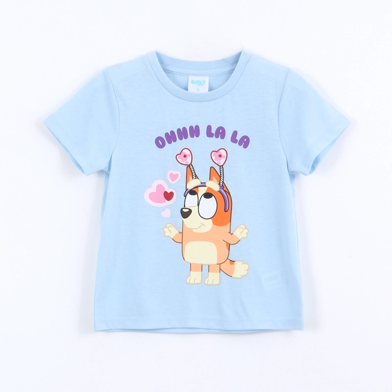 POLERA MANGA CORTA NINA BLUEY CELESTE 8