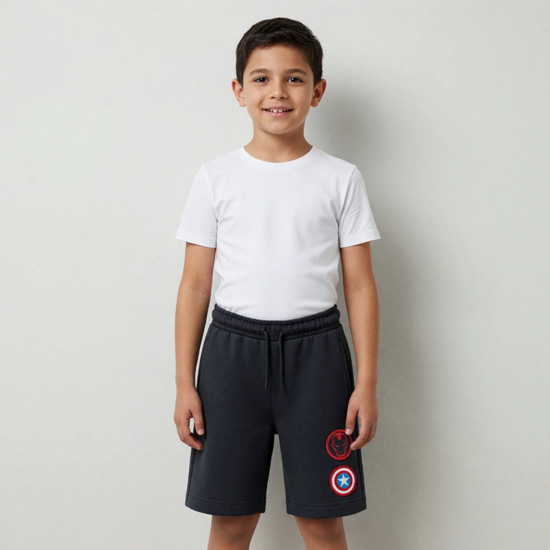 SHORT NIÑO AVENGERS MARVEL NEGRO - 1