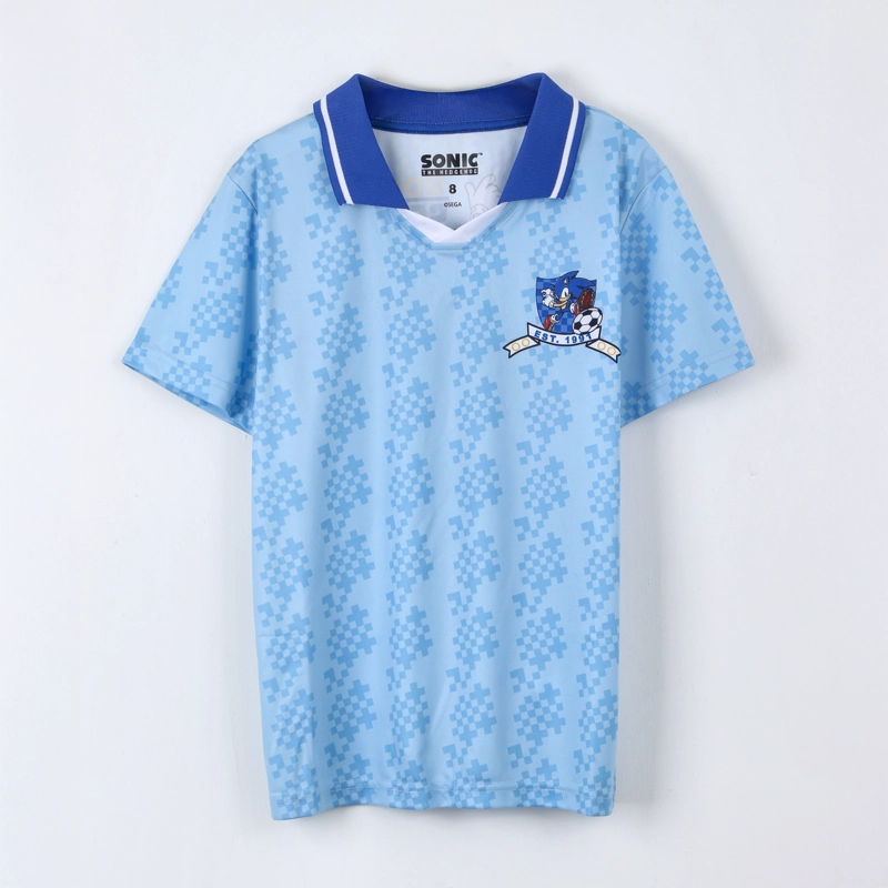 POLERA MANGA CORTA NIÑO SONIC CELESTE - 2