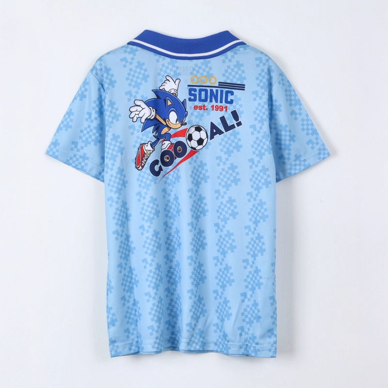 POLERA MANGA CORTA NIÑO SONIC CELESTE - 3