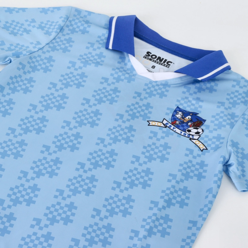 POLERA MANGA CORTA NIÑO SONIC CELESTE - 4
